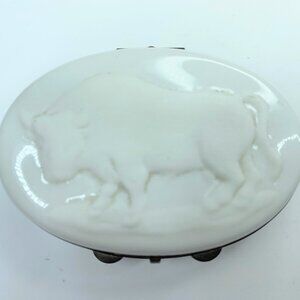 Limoges Zodiac Sign Taurus Satin Buffalo gloss porcelain A100